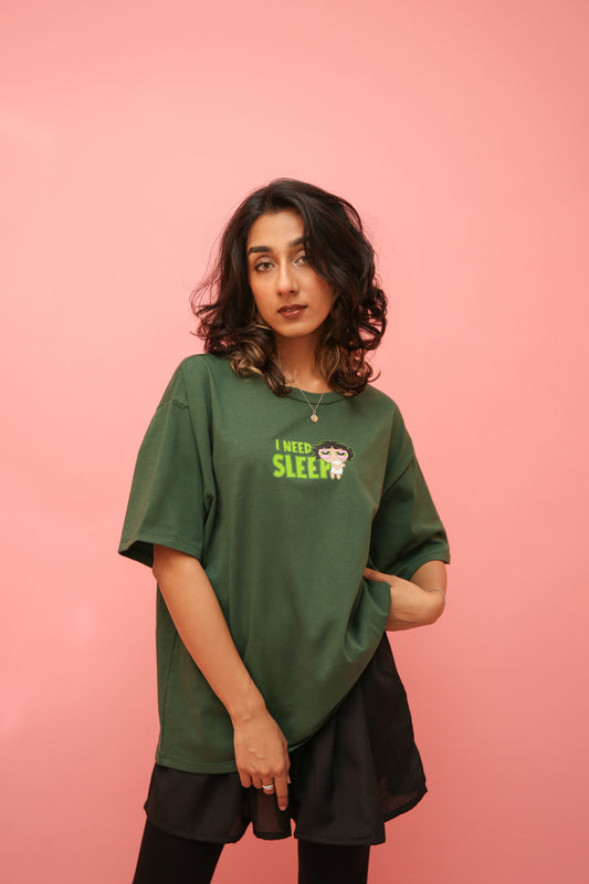 Buttercup “ I NEED SLEEP” Oversized Tee