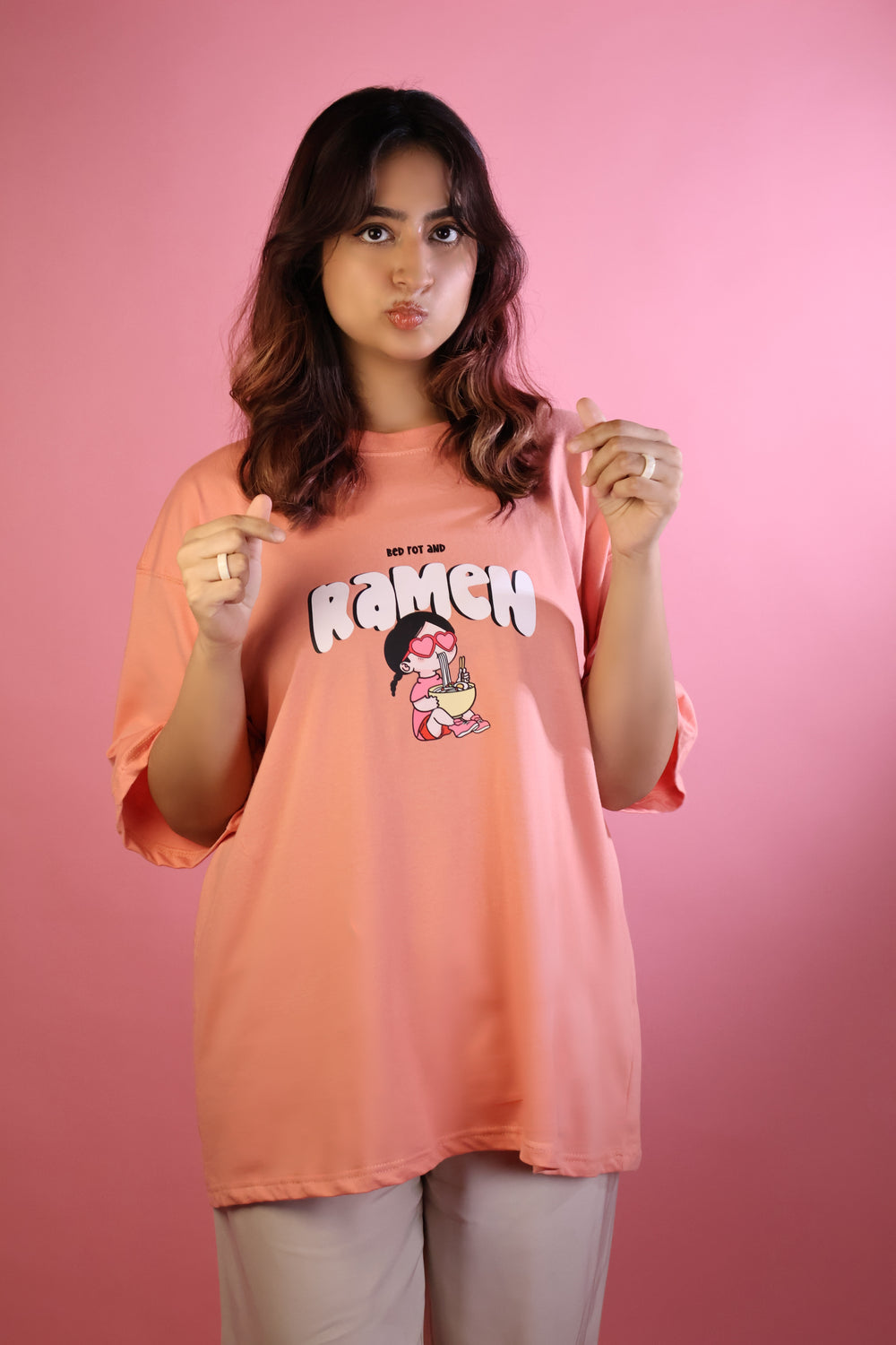 Ramen and Bed-rot Oversized Tee