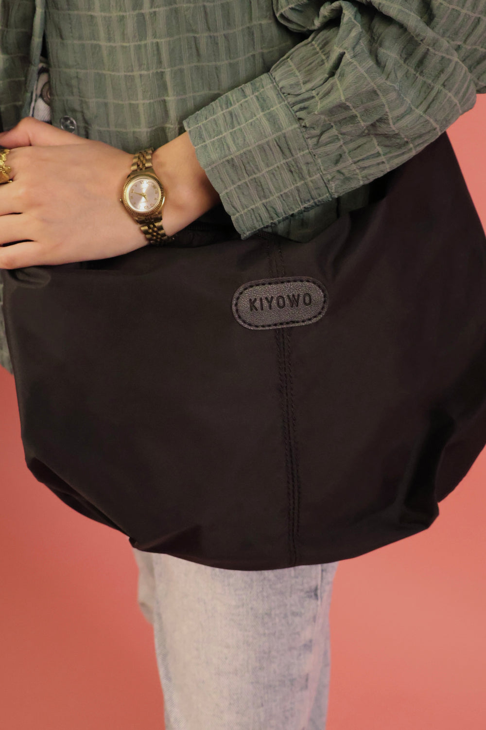 Unisex Black Canvas Sling Bag