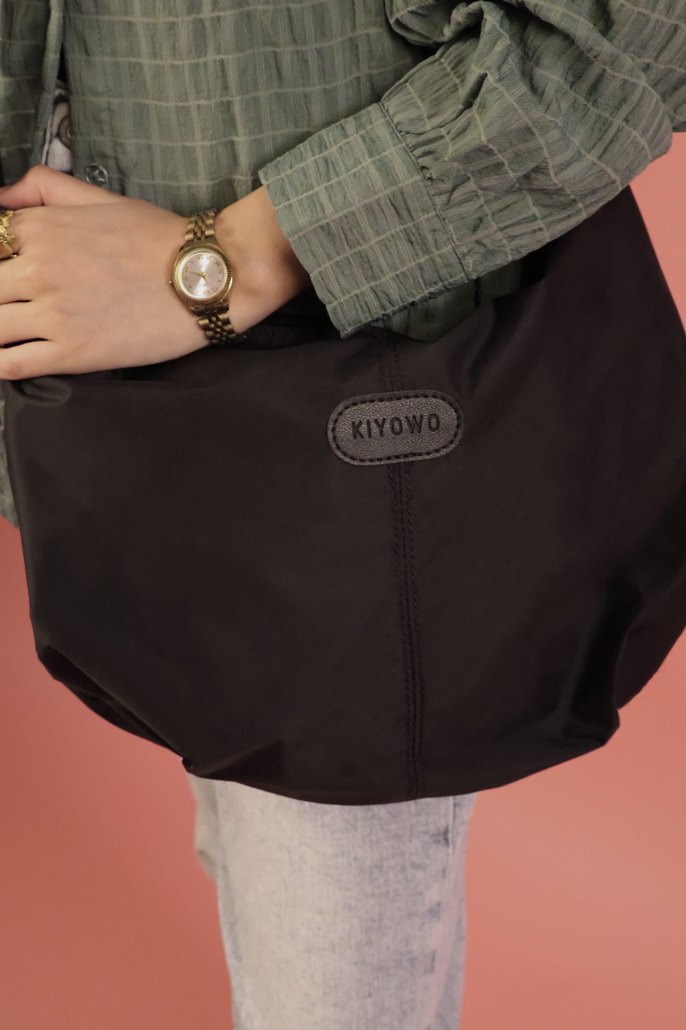 Unisex Black Canvas Sling Bag