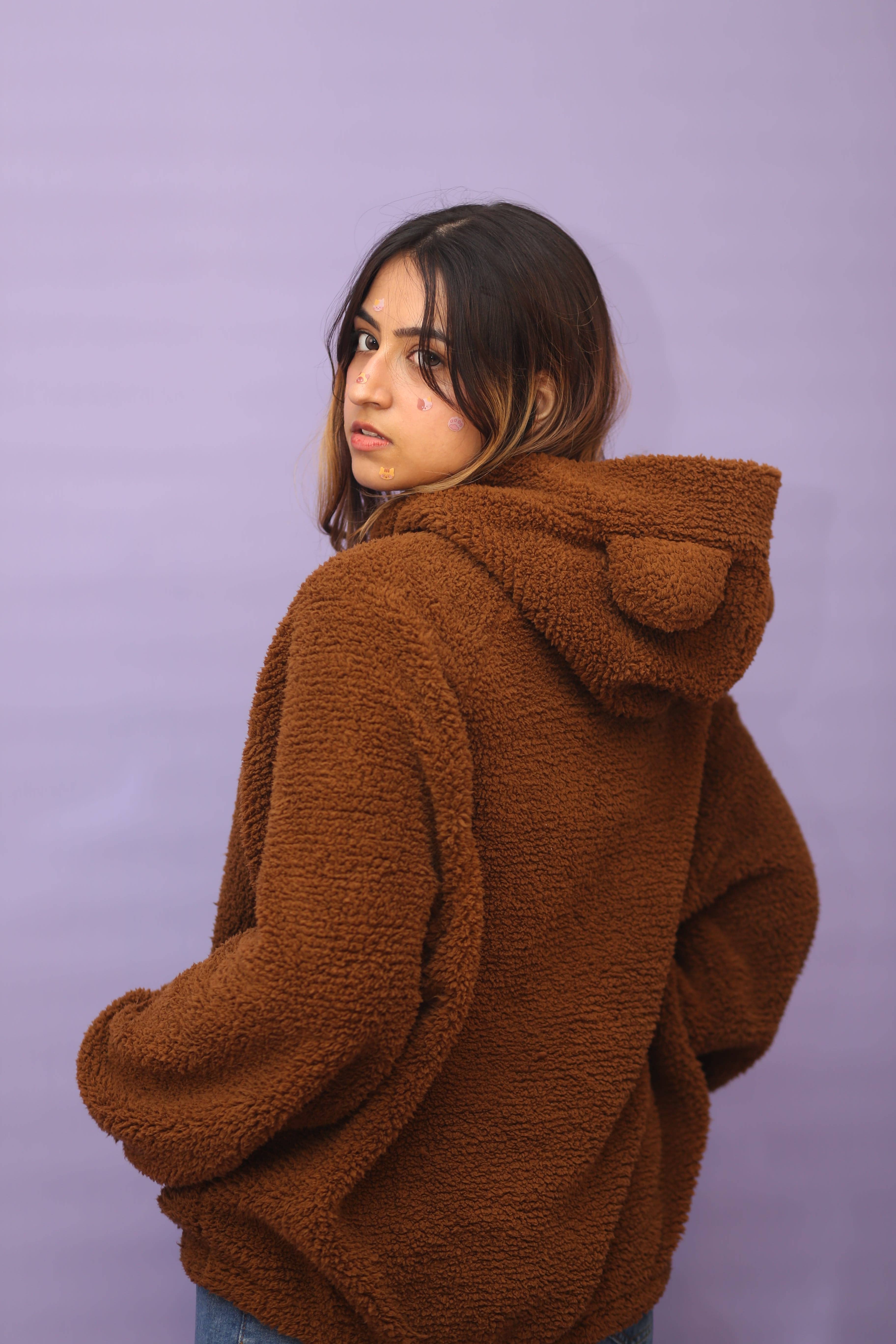 Super Oversized Teddy Bear Ear Hoodie