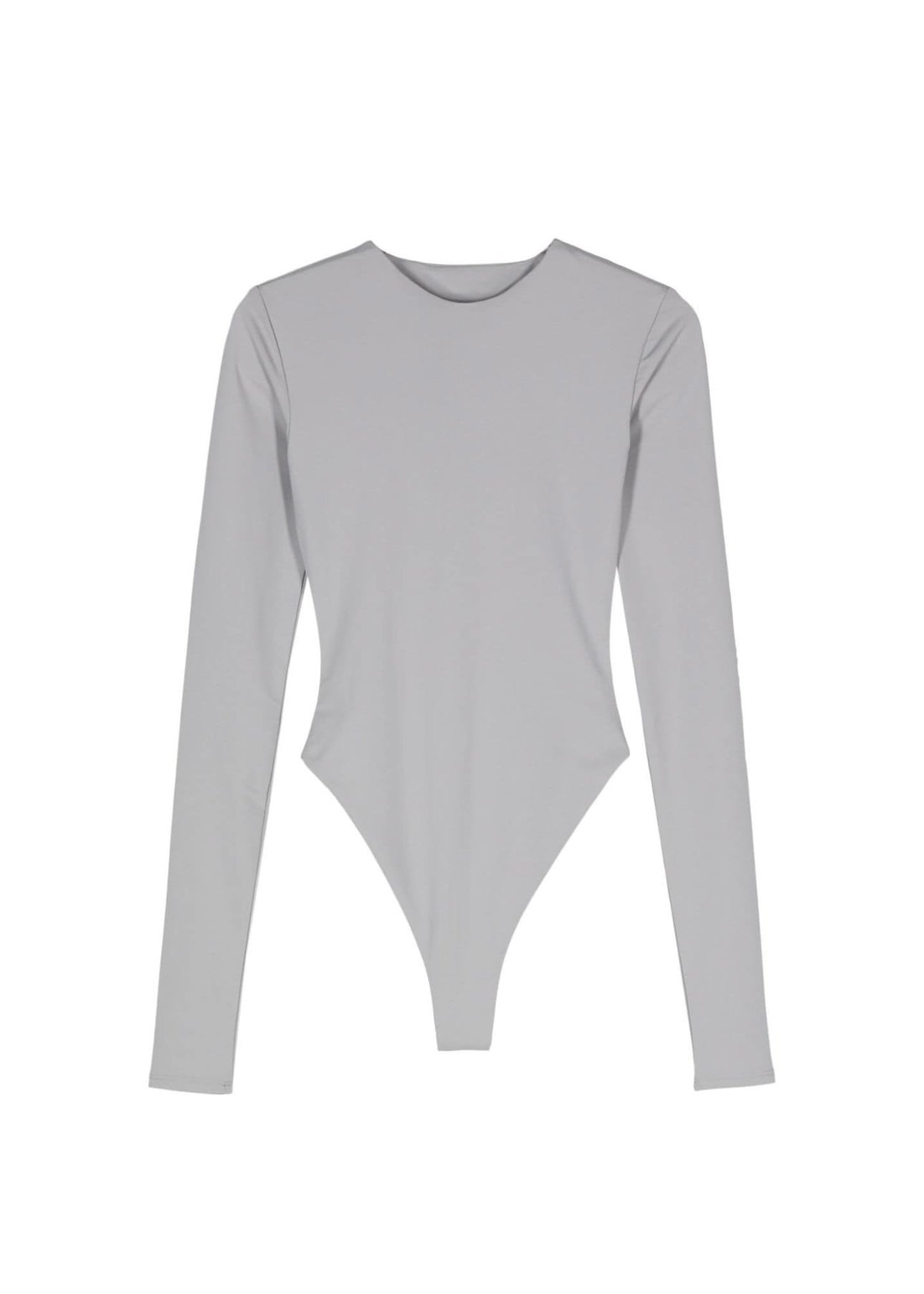 Grey Basic Fitted Full Bodysuit