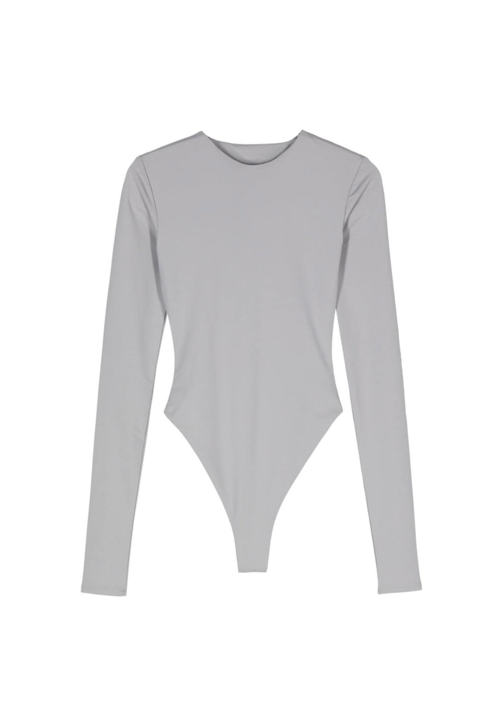 Grey Basic Fitted Full Bodysuit