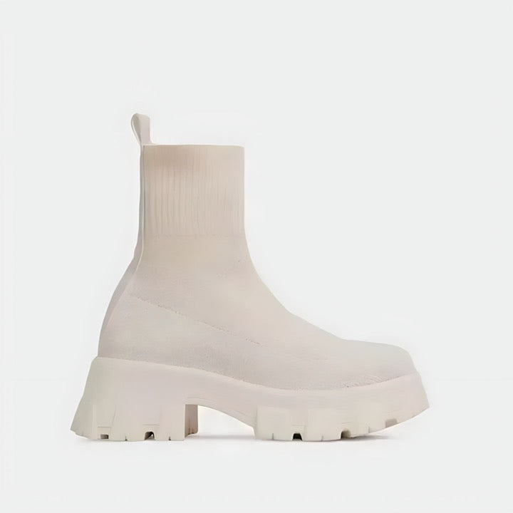 Chunky High Top Slip on Boots
