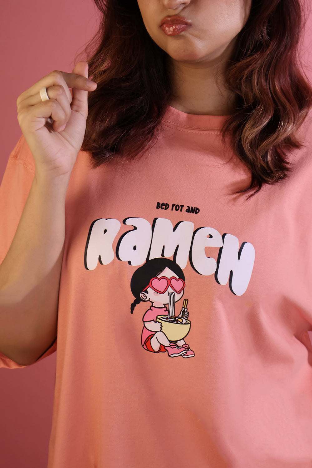 Ramen and Bed-rot Oversized Tee