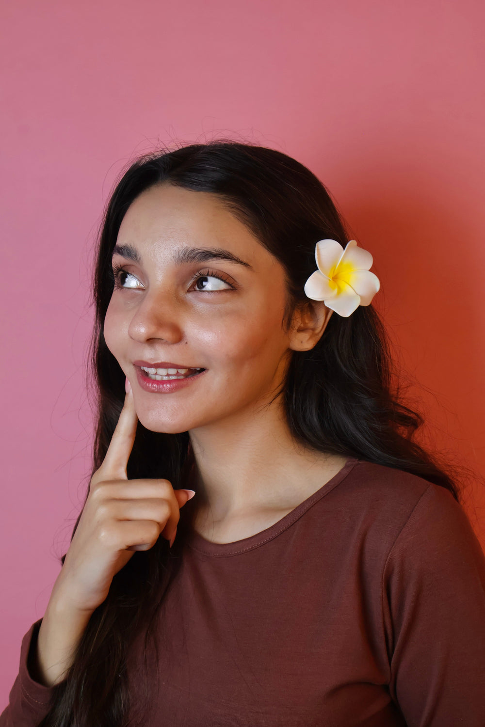 Artifical Plumeria Flower Clips
