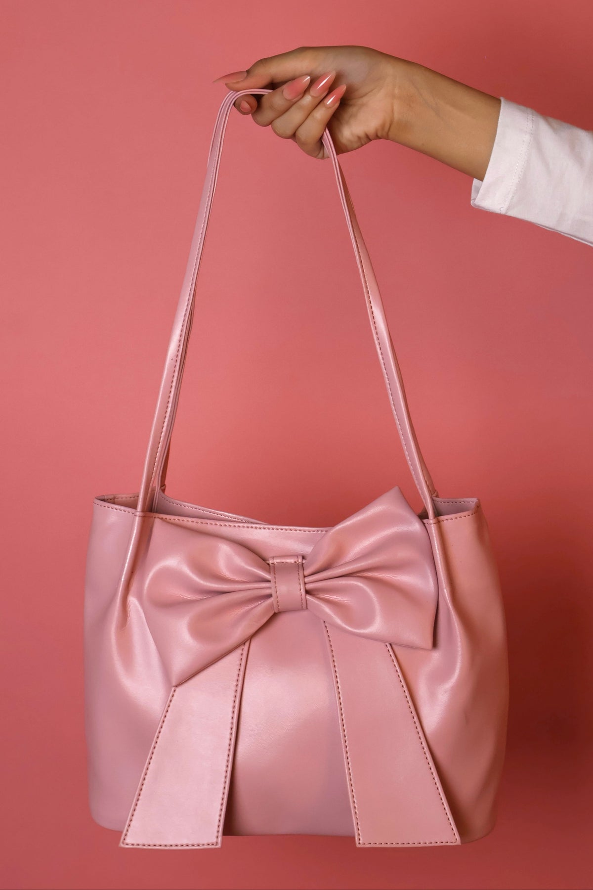 Pink Soft Bow Hand Bag