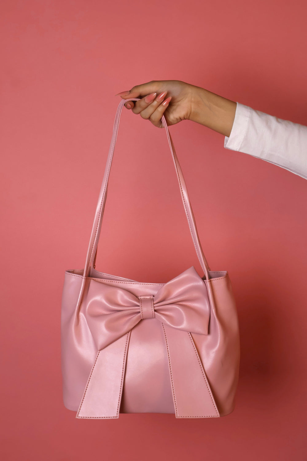 Pink Soft Bow Hand Bag