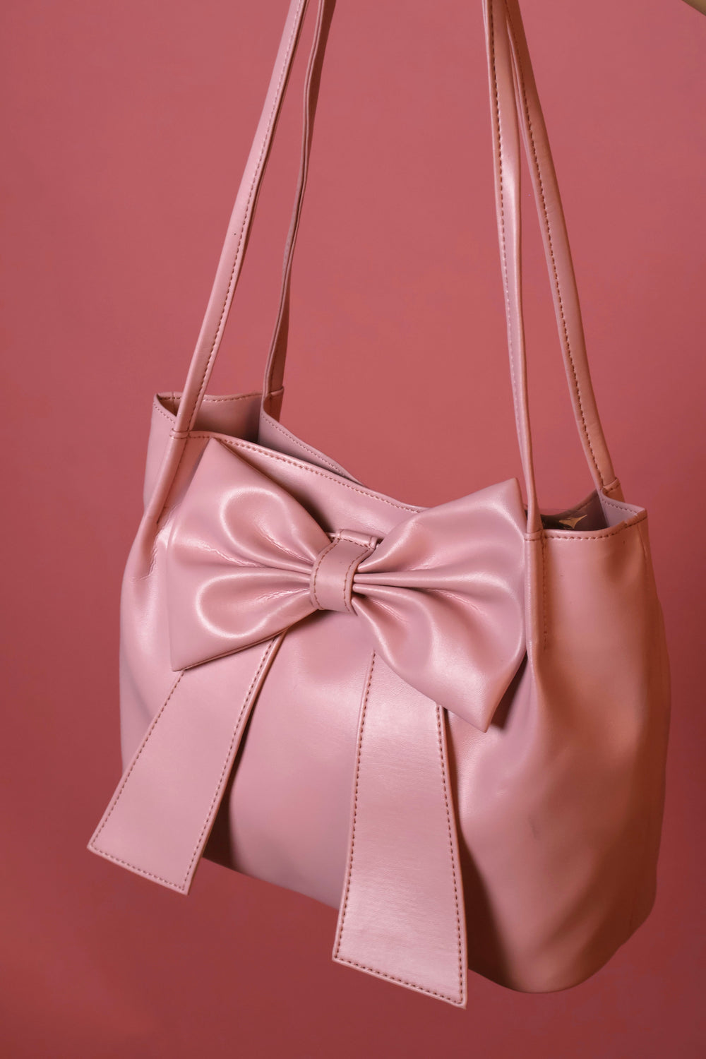 Pink Soft Bow Hand Bag