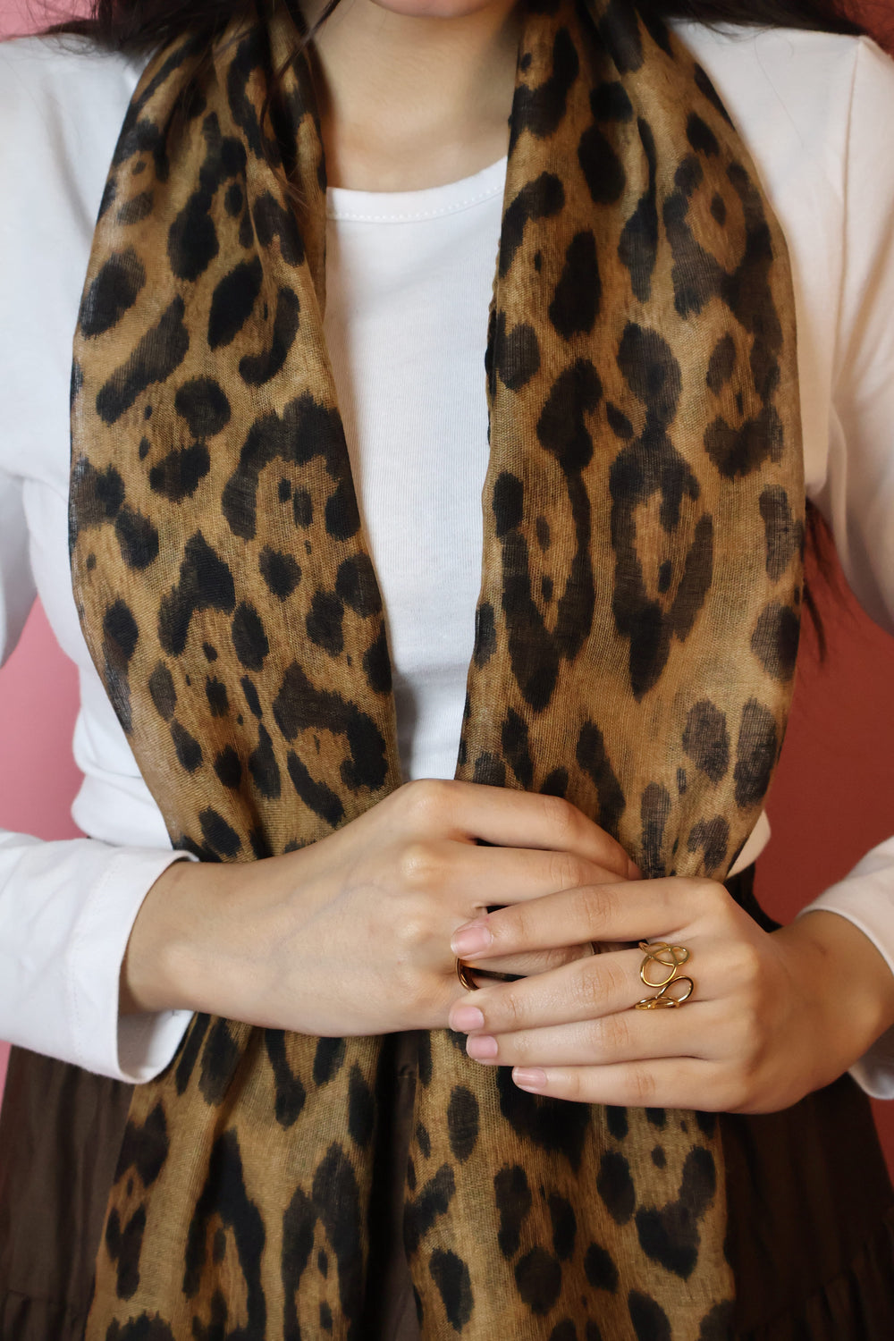 Leopard summer scarf