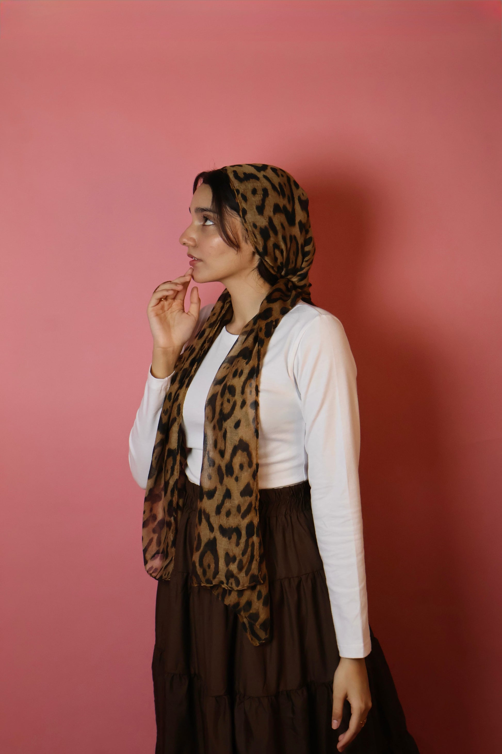 Leopard summer scarf