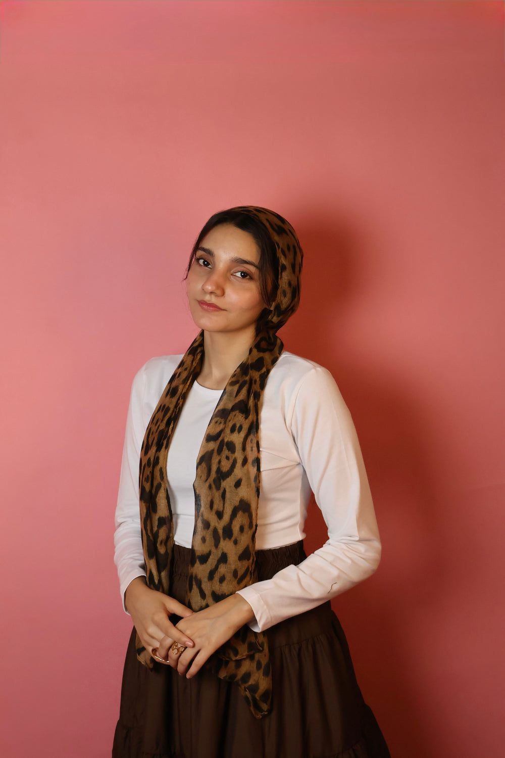 Leopard summer scarf