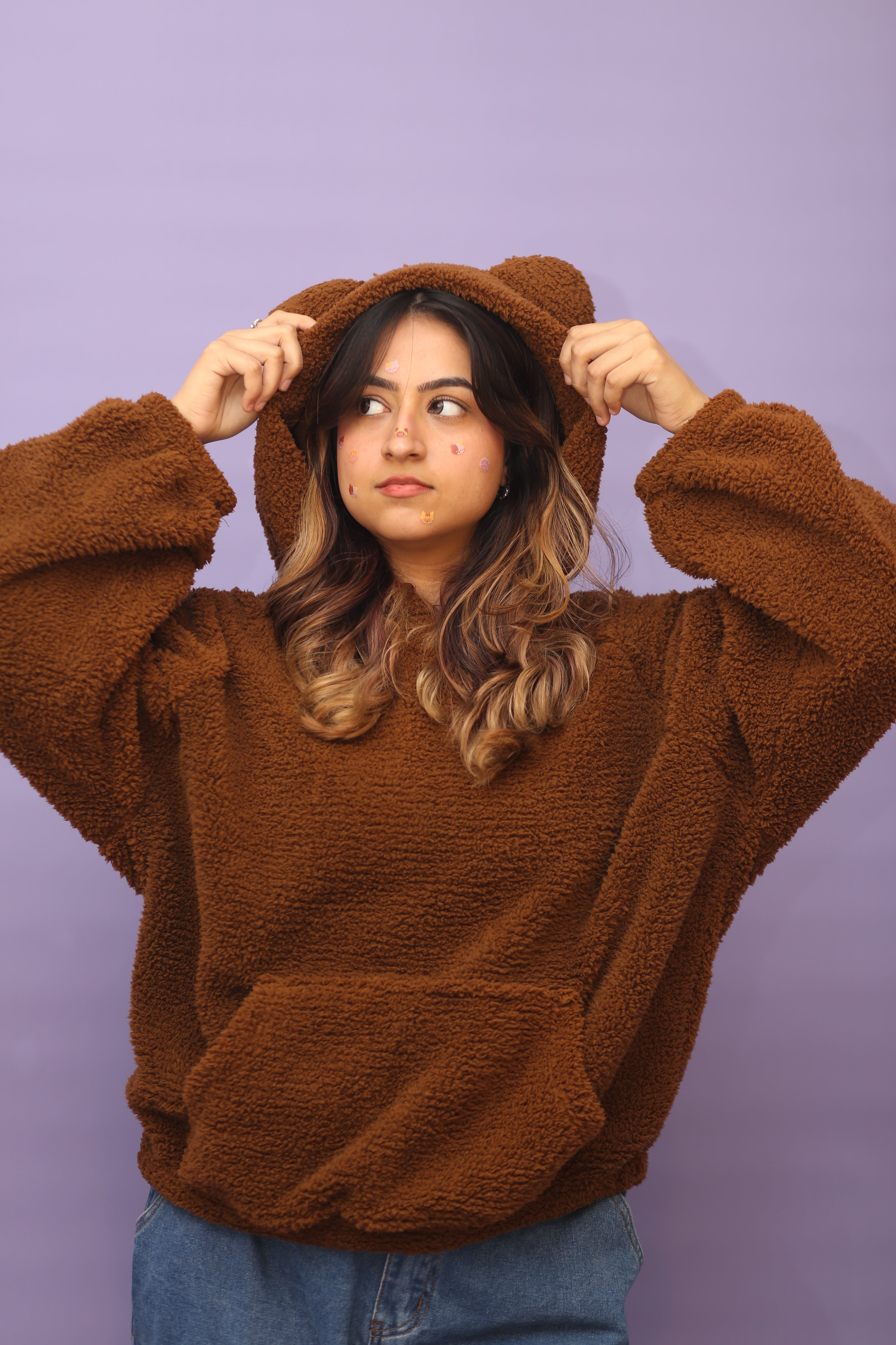 Super Oversized Teddy Bear Ear Hoodie