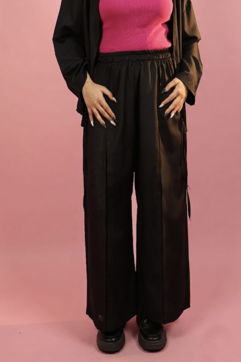 Black Front  Tie-up Co ord Set