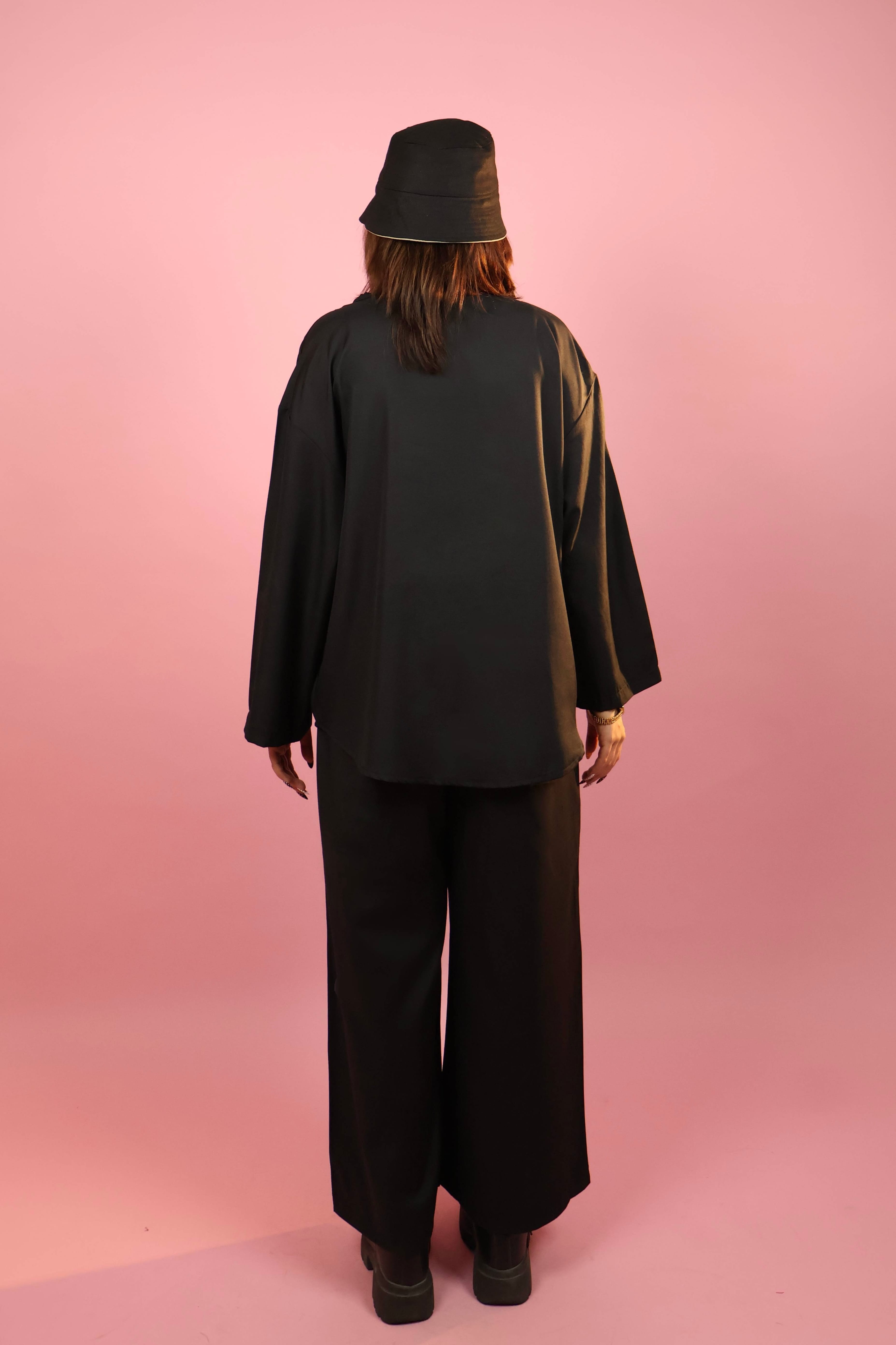 Black Front  Tie-up Co ord Set