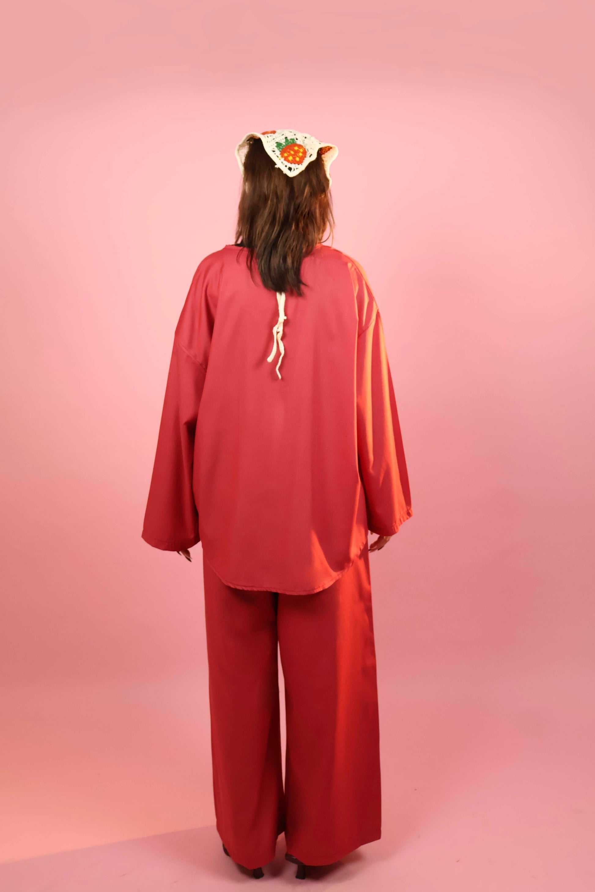 Red Front Tie-up Co ord Set