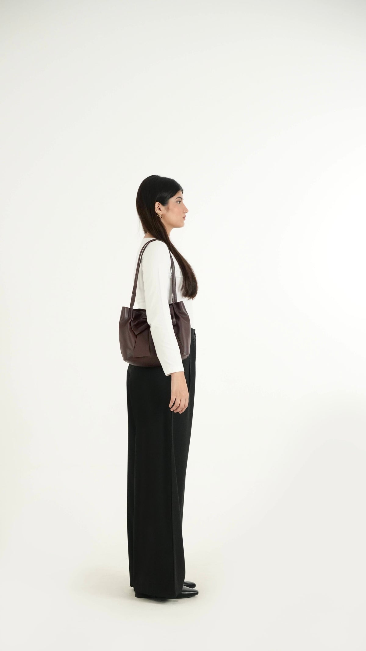 Minimalist Black Formal Relaxed Fit Pants