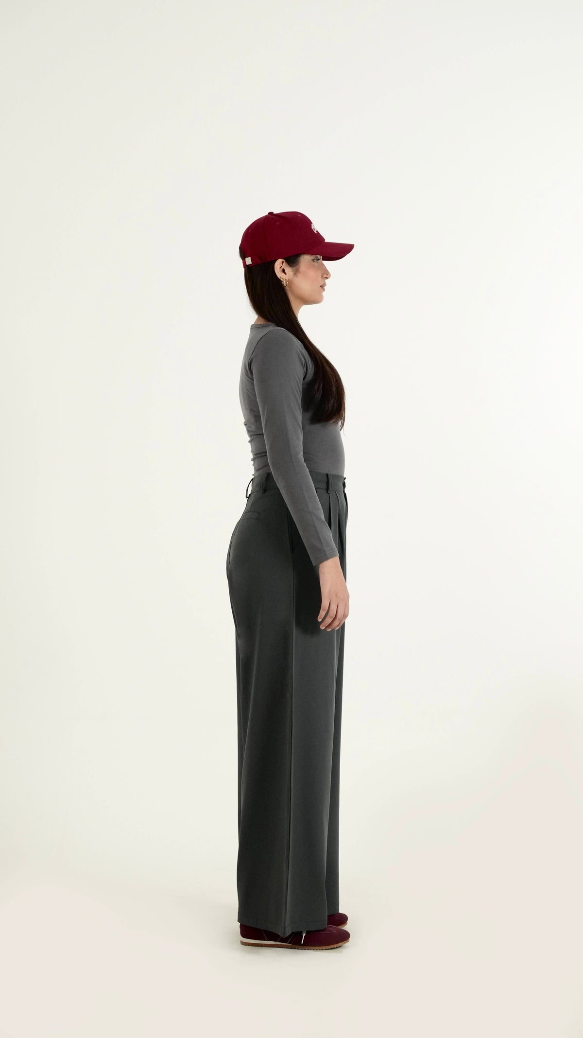 Minimalist Grey Formal Relaxed Fit Pants