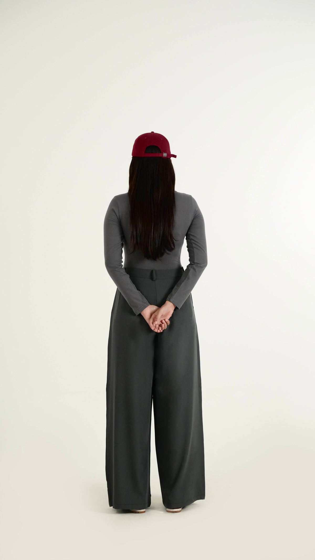 Minimalist Grey Formal Relaxed Fit Pants