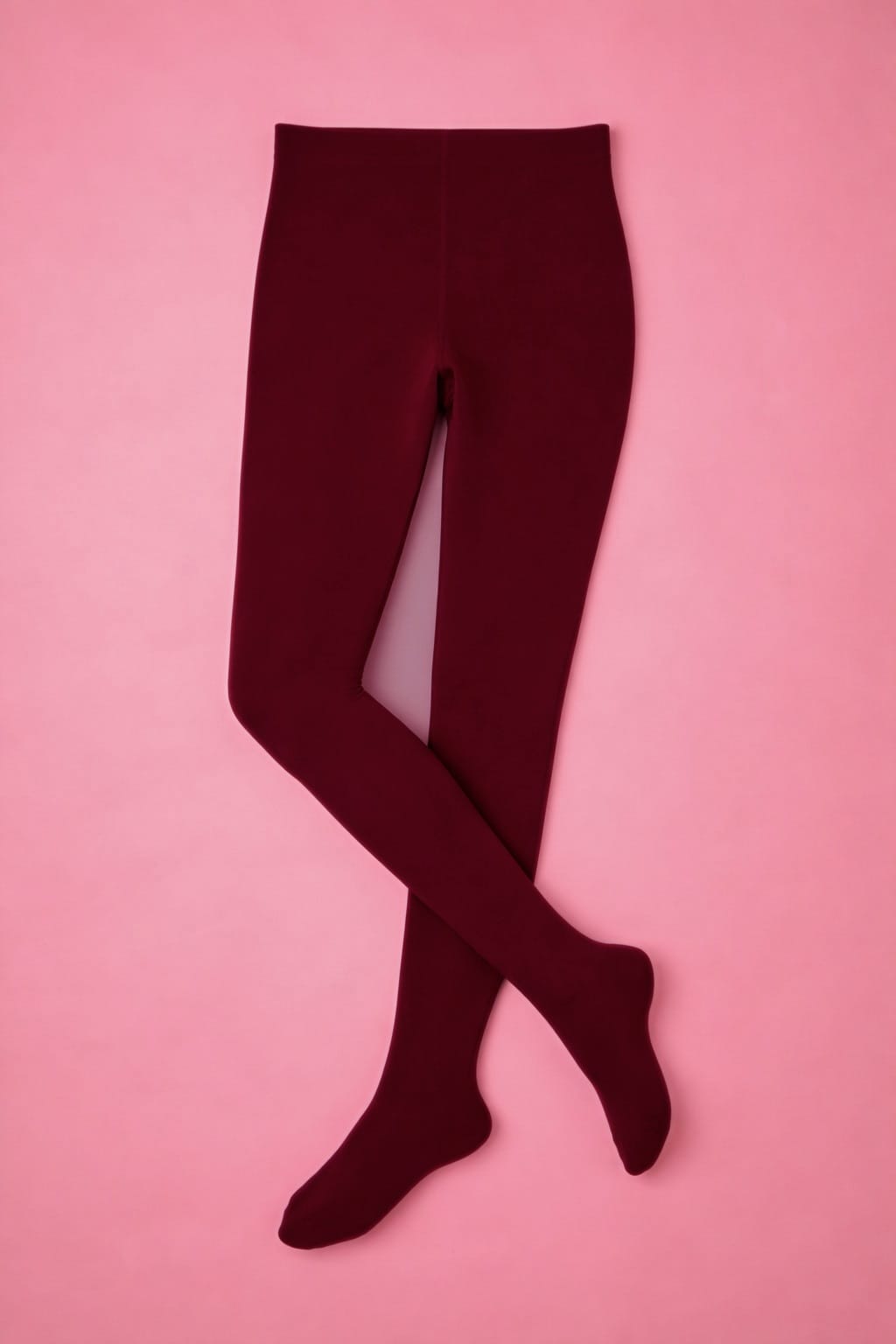 Burgundy Solid Skinny Leggings/Tights