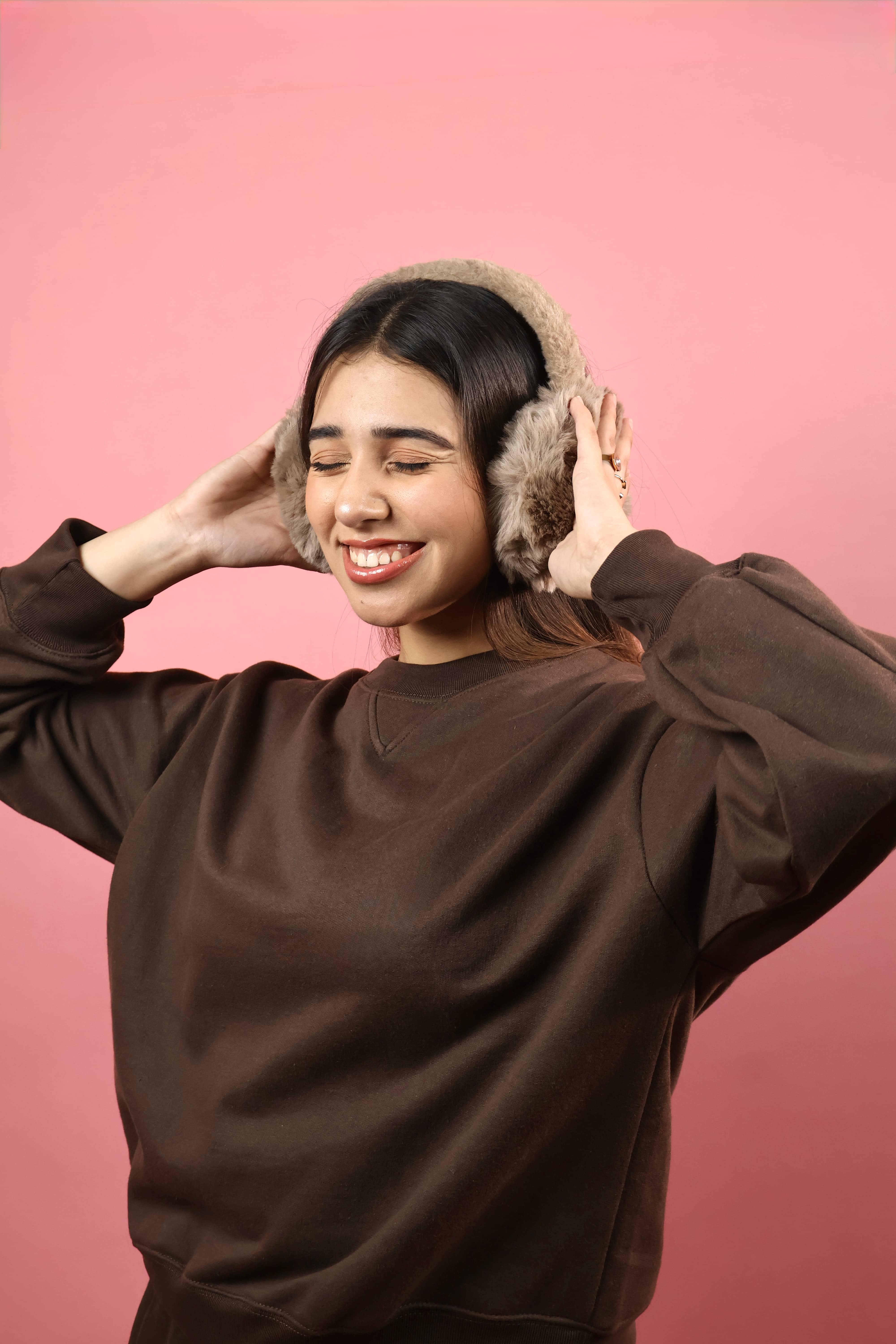 Caramel Fuzzy Earmuffs