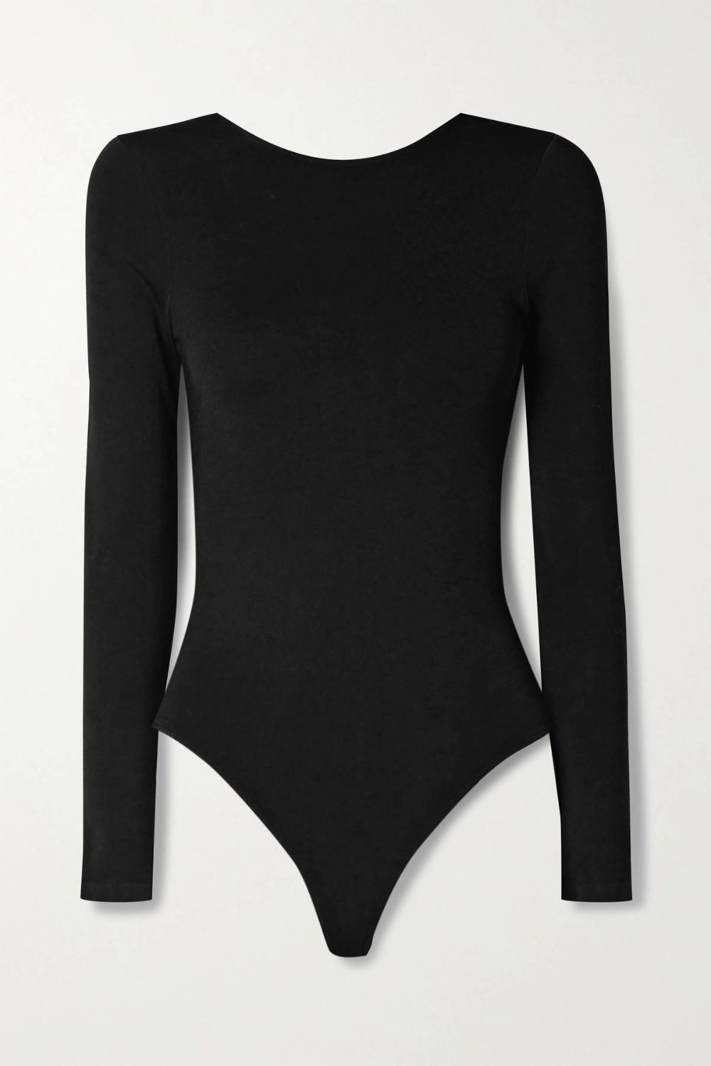 Black Basic Fitted Full Bodysuit