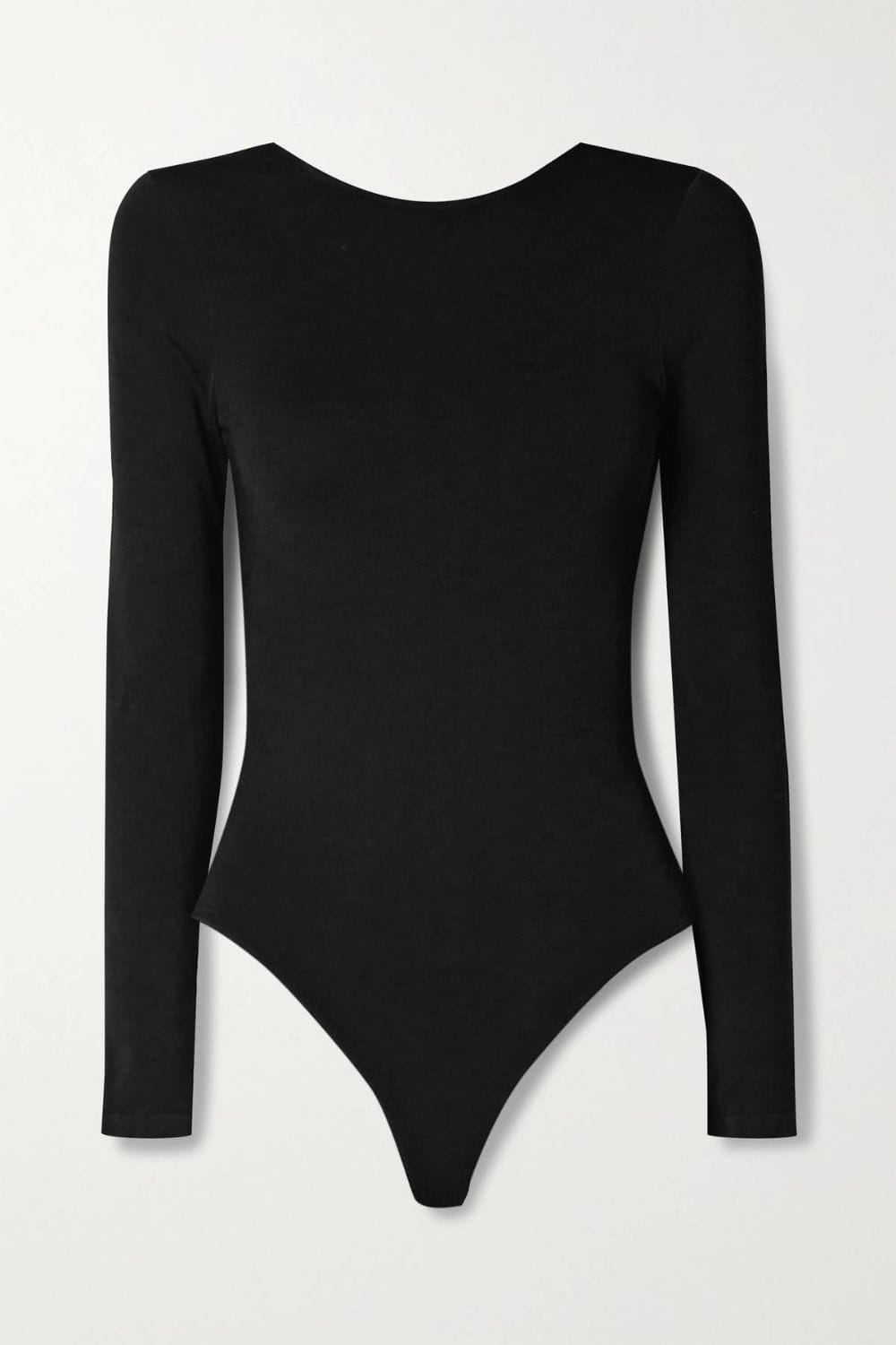 Black Basic Fitted Full Bodysuit