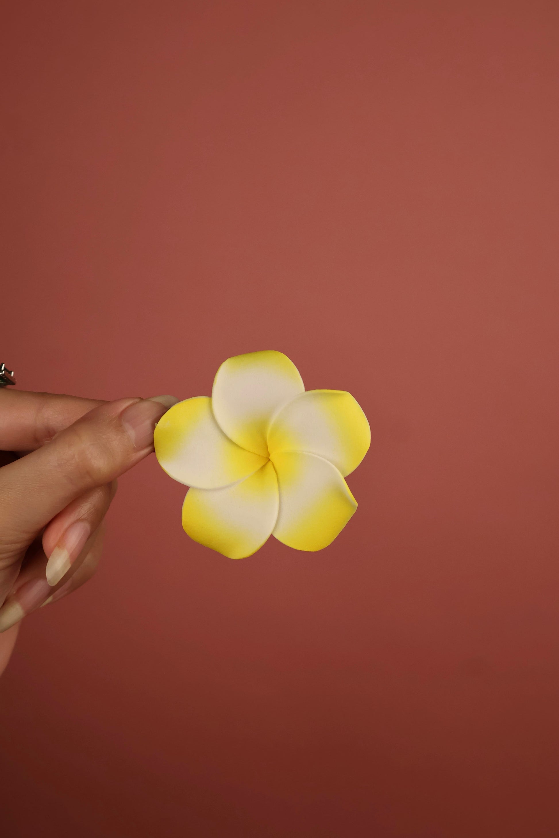 Artifical Plumeria Flower Clips