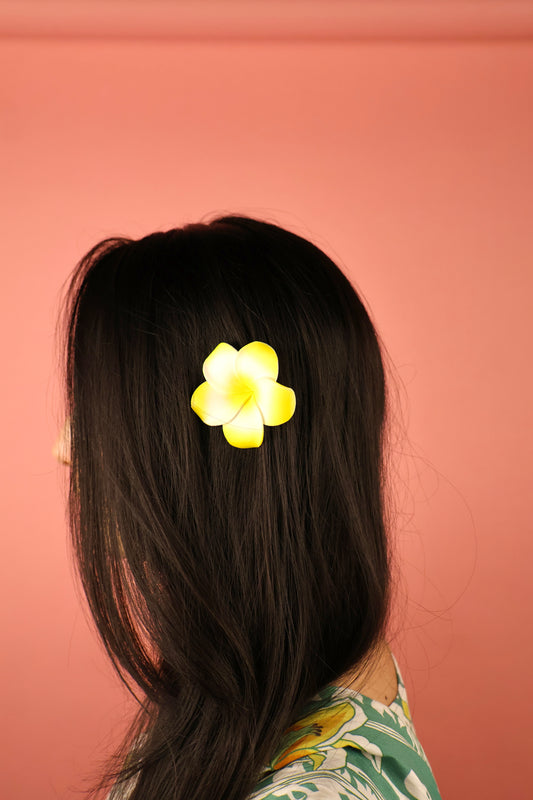 Artifical Plumeria Flower Clips