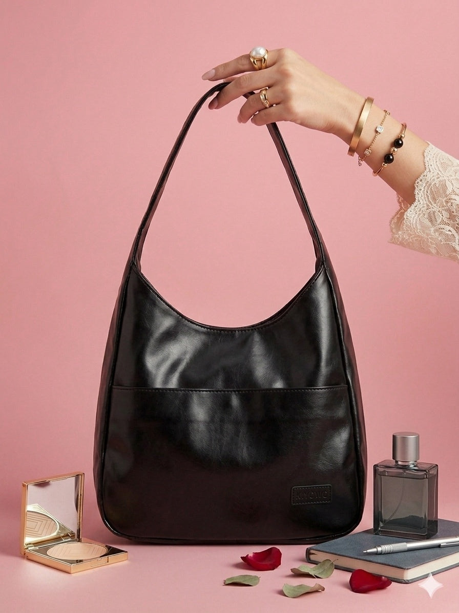 Black Hobo Tote Bag