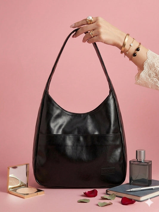 Black Hobo Tote Bag