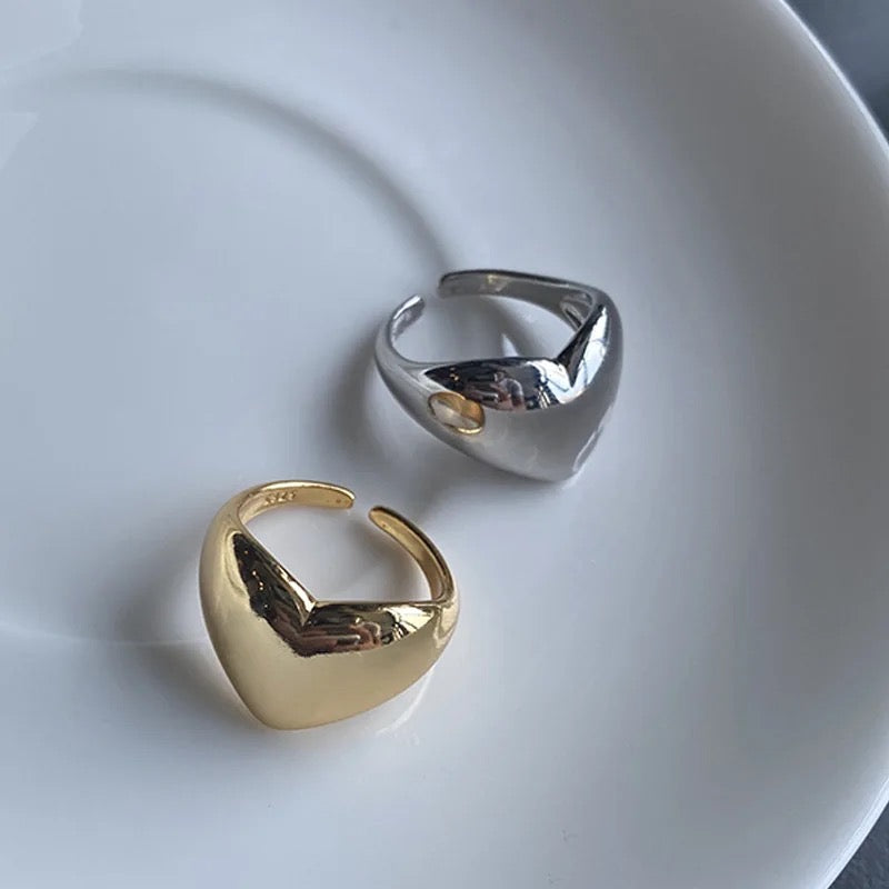 Heart of Gold Adjustable Ring