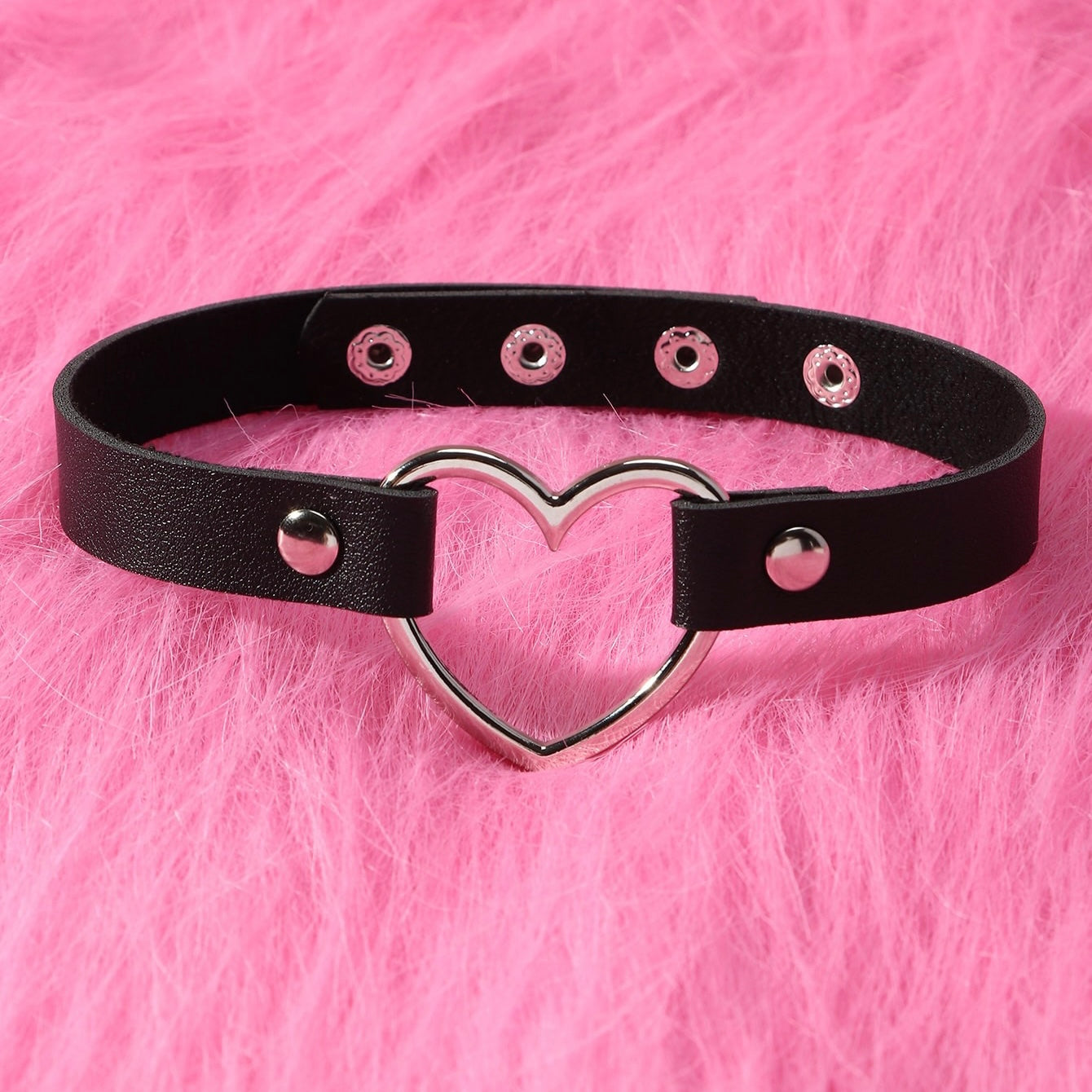 Adjustable E-Girl Heart Choker