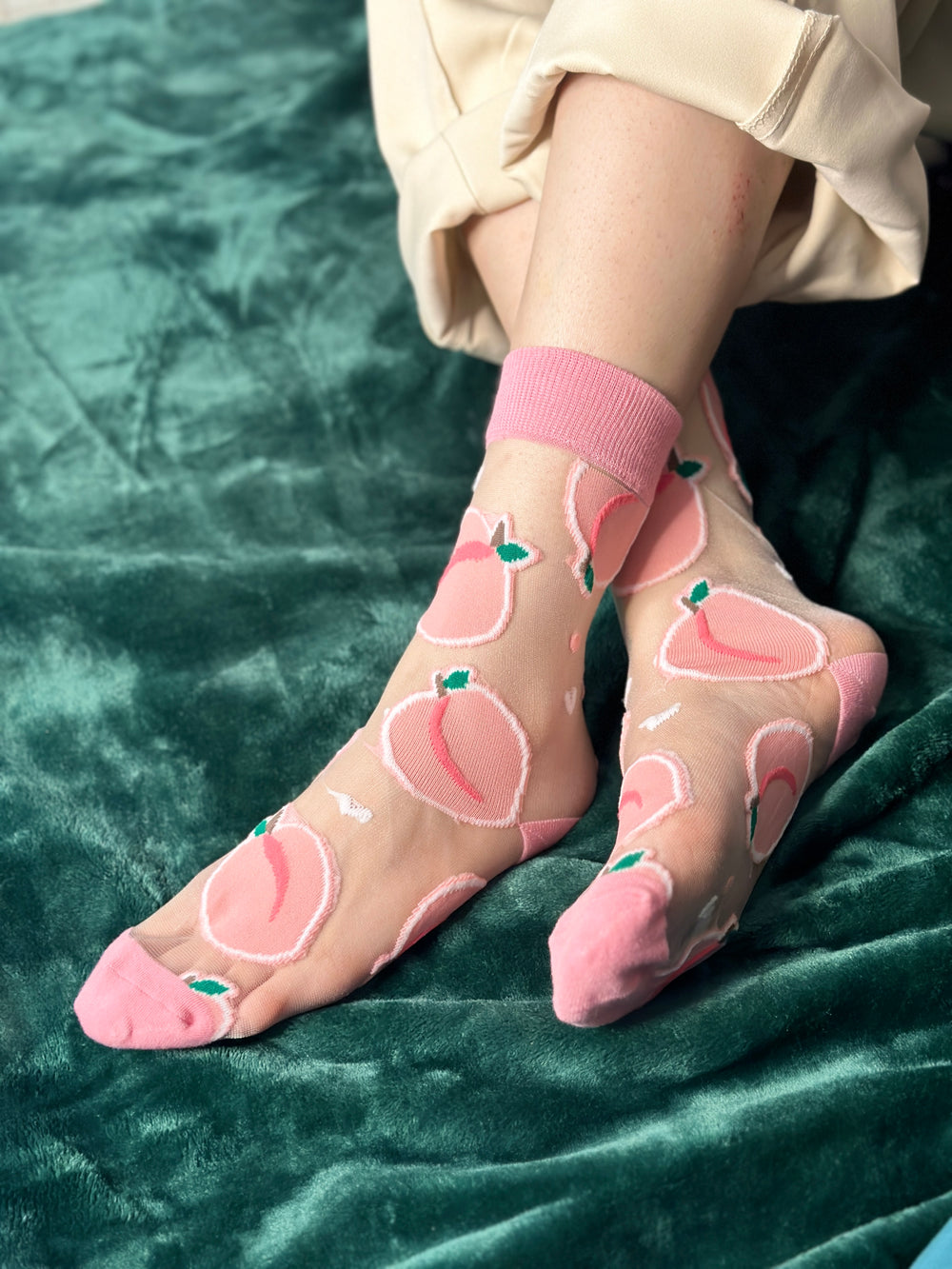 Peachy Sheer Socks